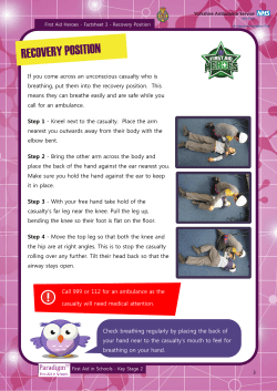 If you come across an unconscious casualty who is breathing, put