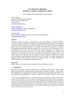 Two times three little pigs: dysfluency, cognitive