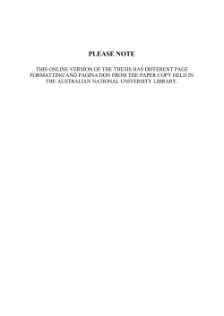please note - ANU Repository