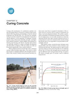 Curing Concrete, Chapter 12