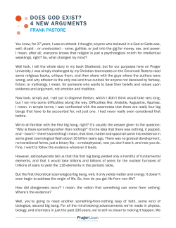 does god exist? 4 new arguments