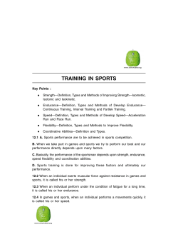 training in sports