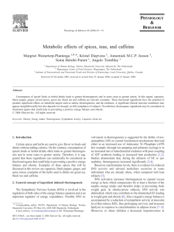 Metabolic effects of spices, teas, and caffeine