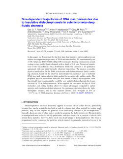 Size-dependent trajectories of DNA macromolecules due to