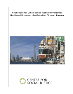 Challenges for Urban Social Justice Movements