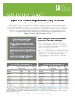 MINIMUM WAGE