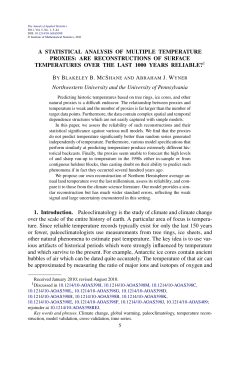 A statistical analysis of multiple temperature proxies