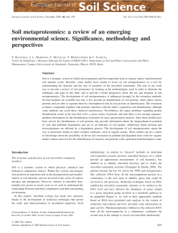 Soil metaproteomics: a review of an emerging environmental