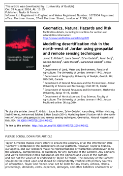 Modelling desertification risk in the north