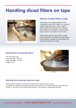 Handling diced filters on tape