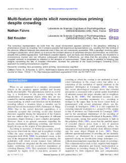Multi-feature objects elicit nonconscious priming despite crowding