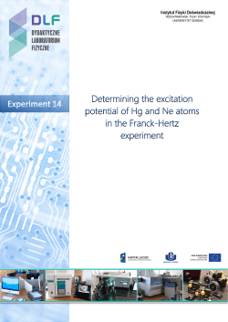 Determining the excitation potential of Hg and Ne atoms in the