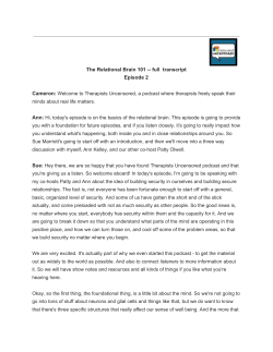 The Relational Brain 101аннаfullааtranscript Episode 2