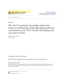 The role of vocabulary knowledge and novelty biases in word learning