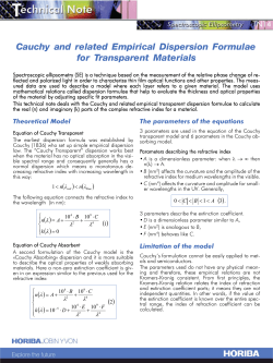Cauchy and related Empirical Dispersion Formulae for