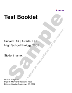 Test Booklet