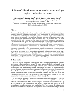 Effects of oil and water contamination on natural gas engine