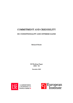 commitment and credibility commitment and credibility
