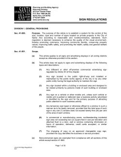 sign regulations - City of Santa Ana