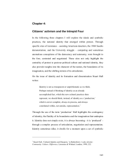 Chapter 4: Citizens` activism and the Intrepid Four