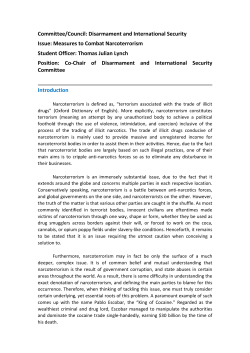 Measures to combat narcoterrorism - DSA-MUN