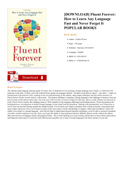 Fluent Forever: How to Learn Any Language Fast and Never Forget