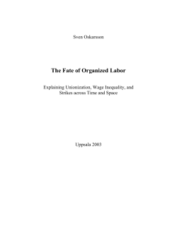 The Fate of Organized Labor