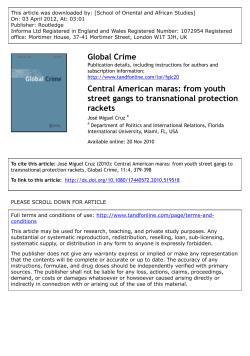 Central American maras: from youth street gangs to transnational