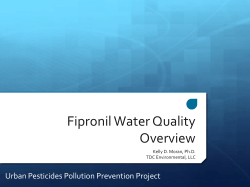 Fipronil Water Quality Overview