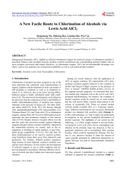 A New Facile Route to Chlorination of Alcohols via Lewis Acid AlCl3