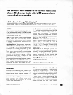 The effect of fibre insertion on fracture resistance of root