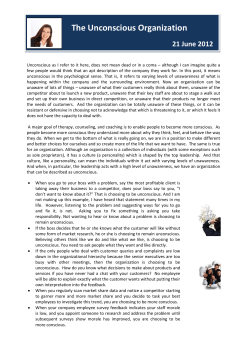 The Unconscious Organization