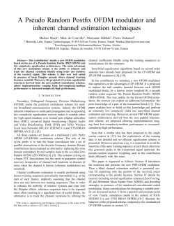 A Pseudo Random Postfix OFDM modulator and inherent channel