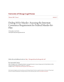 Dialing M for Murder: Assessing the Interstate