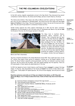 the pre columbian civilizations