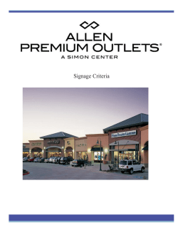 Signage Criteria - Business