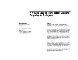 A Key HCI based- concept for Creating Empathy for Refugees