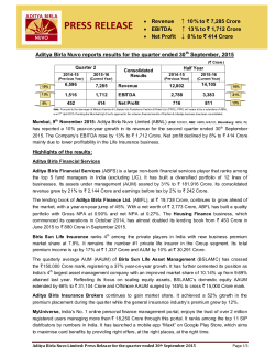 press release - Aditya Birla Nuvo