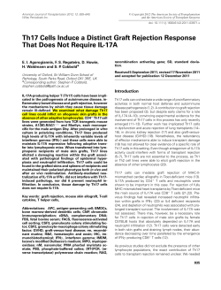 Erick-Th17 Cells Induce a Distinct Graft Rejection Response