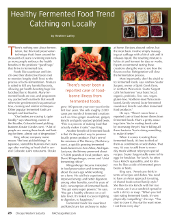 Fermented Food Article in Natural Awakenings