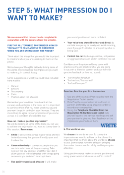 step 5: what impression do i want to make?