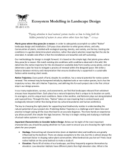 Ecosystem Modelling in Landscape Design