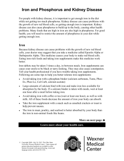 Iron and Phosphorus and Kidney Disease