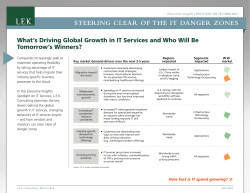 IT Services: Steering Clear of the Danger Zones