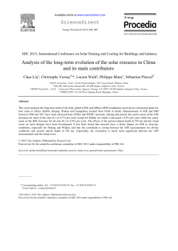Analysis of the long-term evolution of the solar resource