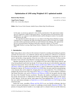 Optimization of AMS using Weighted AUC optimized models