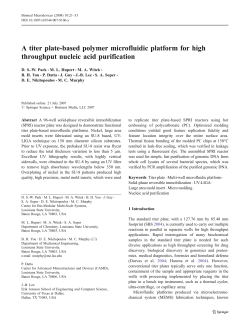 A titer plate-based polymer microfluidic platform for high throughput
