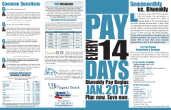 Pay Every 14 Days brochure - Beach Municipal Federal Credit Union
