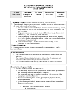 PE Curriculum Guide - Hanover County Public Schools