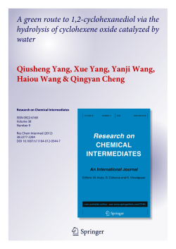 A green route to 1,2-cyclohexanediol via the